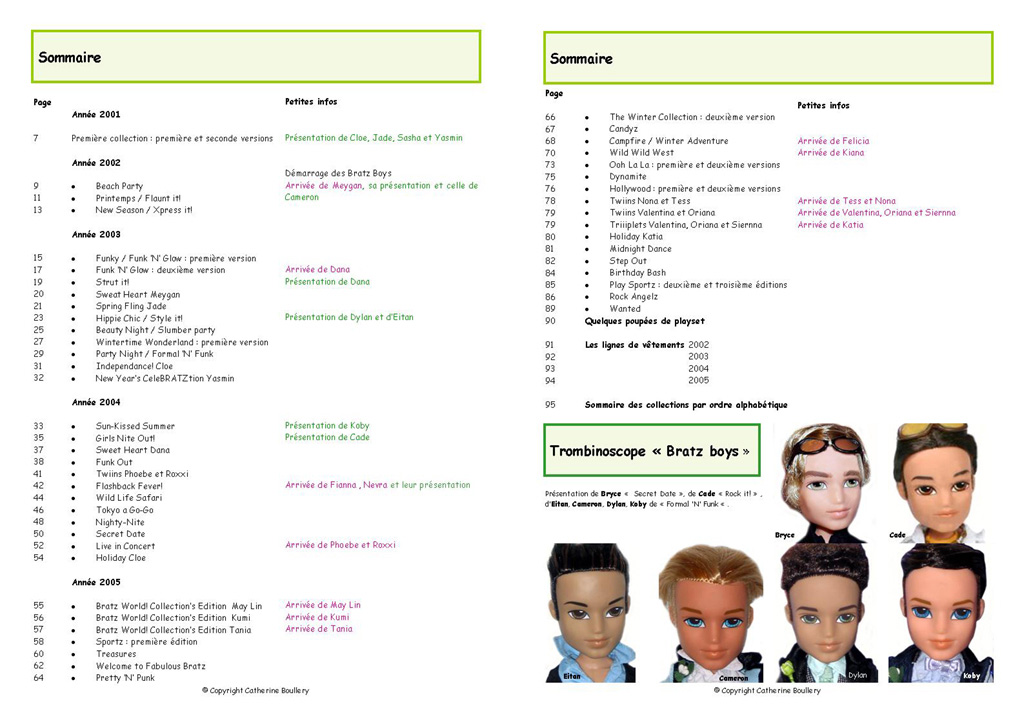 Sommaire - Table fo Contents